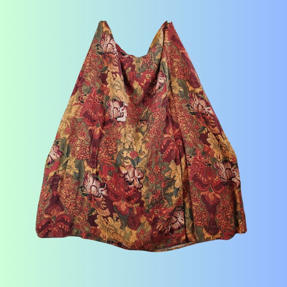 Whimsigoth Autumnal Skirt in Orange, Red & Olive (20W)